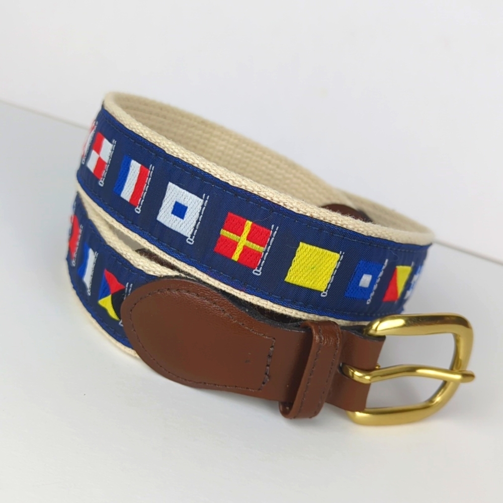 Men's Nautical Flag Belt Size 32